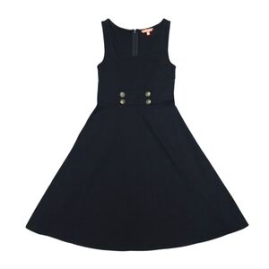 Modcloth Black Nautical Retro Swing Dress Small